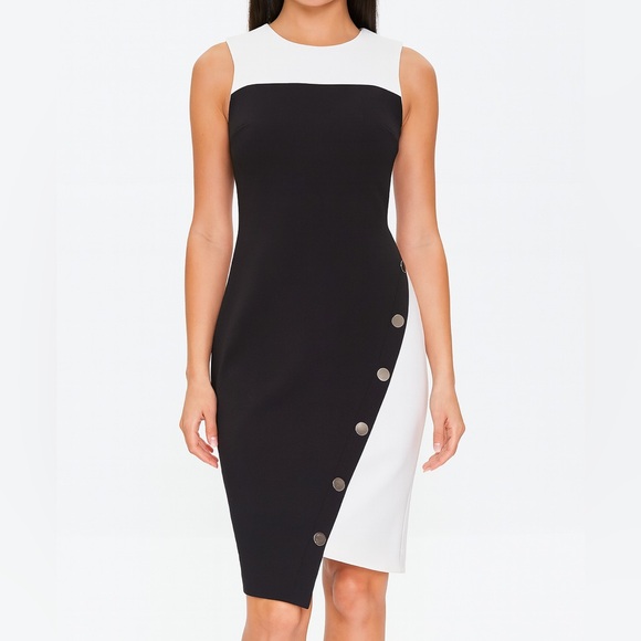 Tommy Hilfiger Asymmetrical Black and White Dress - Picture 1 of 7